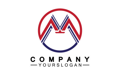 Letter M logo design or corporate identity v33