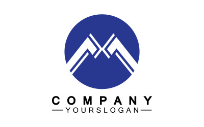Letter M logo design or corporate identity v35