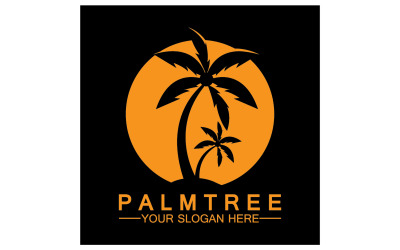 Palma hipster vintage logo wektor ikona ilustracja v15