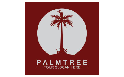 Palme Hipster Vintage Logo Vektor Icon Illustration v11