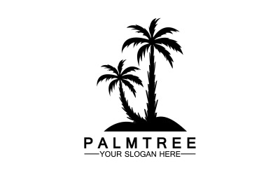 Palme Hipster Vintage Logo Vektor Icon Illustration v5