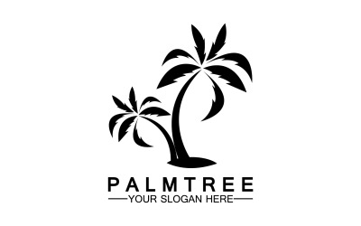 Palmen-Hipster-Vintage-Logo-Vektor-Symbol-Illustration v1