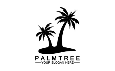 Palmen-Hipster-Vintage-Logo-Vektor-Symbol-Illustration v4