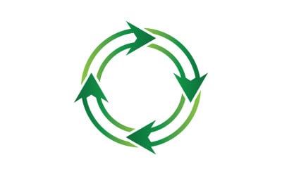 Symbol recyklingu izolowany na białym tle v6