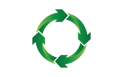 Symbol recyklingu izolowany na białym tle v8