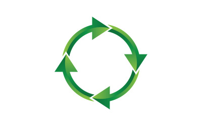 Symbole de recyclage isolé sur fond blanc v16