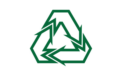 Symbole de recyclage isolé sur fond blanc v18