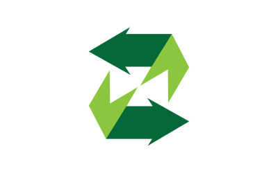 Symbole de recyclage isolé sur fond blanc v29