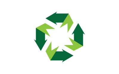 Symbole de recyclage isolé sur fond blanc v30