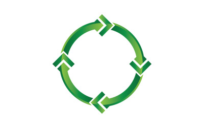 Symbole de recyclage isolé sur fond blanc v5