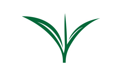 Naturligt löv mintgrön logotyp illustration design vektor v14