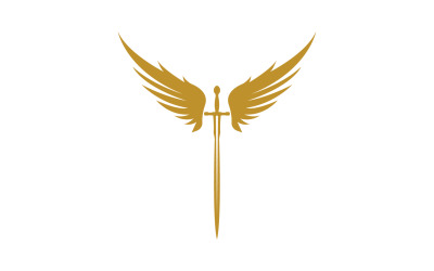 Spada con le ali. Simbolo della spada d&amp;#39;oro v18