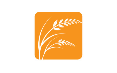 Elemento decorativo della raccolta delle spighe di grano dorato v13