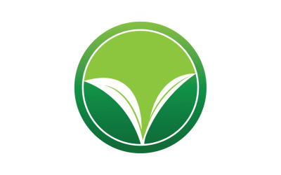 Feuille naturelle menthe vert logo illustration design vecteur v29