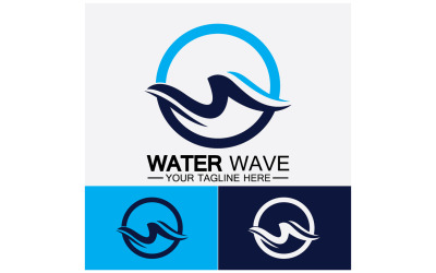 Ocean Wave logotyp mall vektor v10