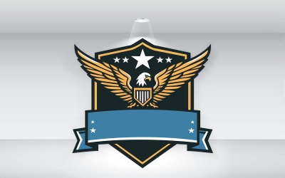 Vector de plantilla de logotipo de águila del ejército