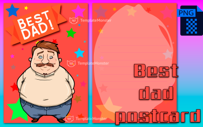 Bester Papa-Postkarte 4 („Der beste Papa“)