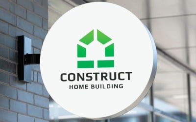 Bouw een huisgebouw-logo