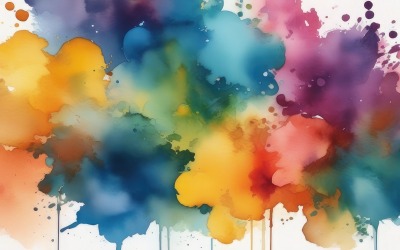 Fondo de manchas de acuarela coloridas abstractas Premium 10