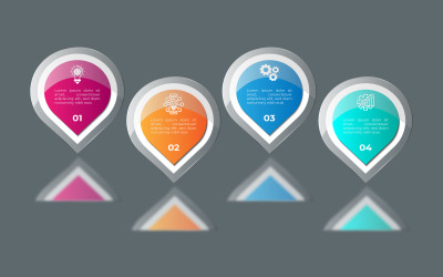 Glänzendes Vektor-EPS-Statistik-Infografik-Element-Vorlagendesign.