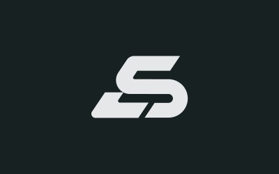 Modèle de conception de logo minimal de marque de lettre ES