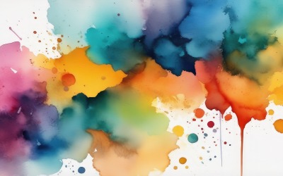 Premium abstracte kleurrijke aquarel vlekken achtergrond 8