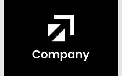 Arrow Cursor Up Right Simple Logo