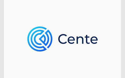 C harfi kablosuz sinyal Internet logosu