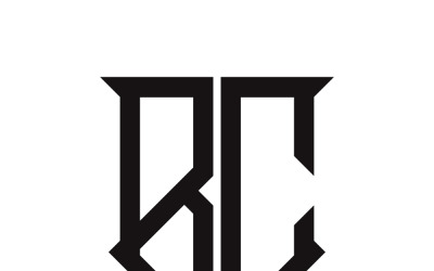 Gotik tarzda B ve C siyah harflerinden oluşan bir monogram logosu