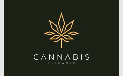 Logotipo De Lujo De Cáñamo De Cannabis