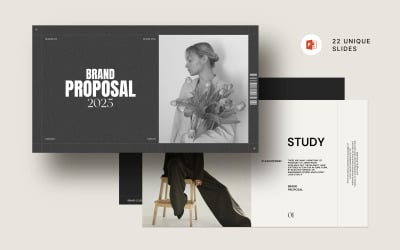 Modèle de conception PowerPoint de proposition de marque