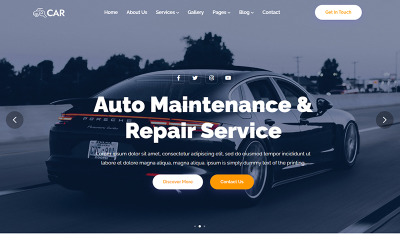 Bil - Bilreparationer och biltjänster HTML5 Responsive Website Mall