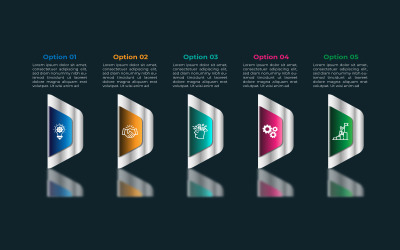 Design infografico vettoriale lucido in stile poligono.