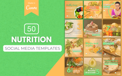 50 Nutrition Canva Templates For Social Media