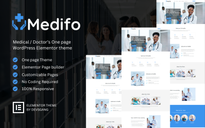 Medifo - Tıbbi bir açılış sayfası WordPress Elementor Teması