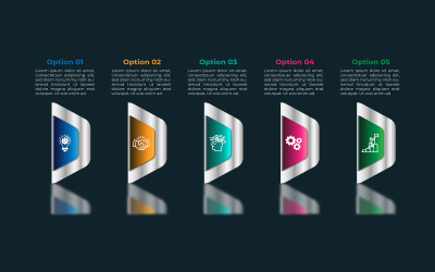 Polygon style glossy vector infographic design.