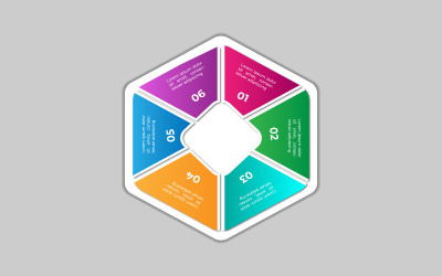 Polygon-Vektor-EPS-Geschäftsinformationsdatenvorlage.