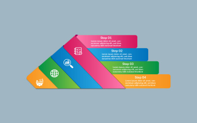 Projekt elementu infografiki biznesowej trójkąta wektorowego.