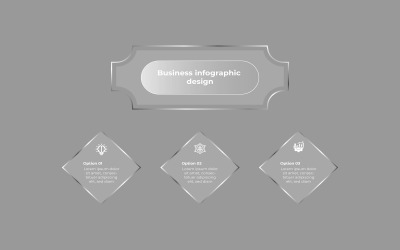 Quadratischer Stil, glänzendes Vektor-EPS-Infografik-Design.