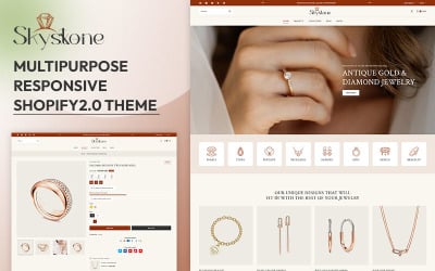 Skystone - Modern Luxurious Jewelry &amp;amp; Fashion Multipurpose Shopify 2.0 Responsive Theme