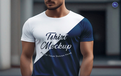 T-Shirt-Design-Mockup-PSD-Vorlage