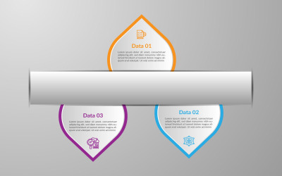 Vektör daire tarzı iş infografik tasarımı.