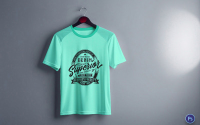 Hängande sport T-shirt Mockup PSD-mall