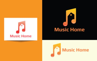 Музика з домашнім шаблоном логотипу