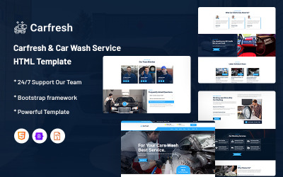 Carfresh – Websitesjabloon voor autowasservice