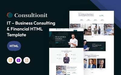 Consultionit – Адаптивний шаблон веб-сайту для бізнес-консалтингу та фінансів