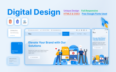 Dynamiek – Premium HTML5-sjabloon voor digitaal bureau