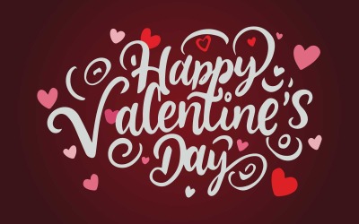 Szczęśliwych Walentynek z kartką z życzeniami w kształcie serca na kolorowym tle Darmowy szablon