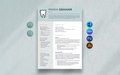 Maria Graham Canva Dental Resume Template