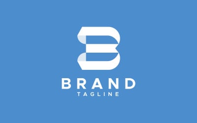 Modello di design minimale del logo lettera B